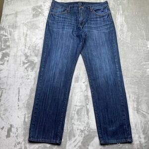 Lucky Brand 221 Original Straight Jeans Dark Wash Denim‎ Mens W36 Grunge Chore